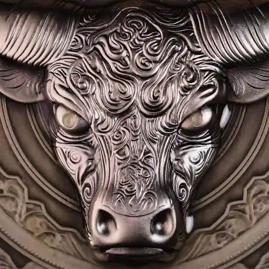 Detail-Shot-Taurus-Niue-(1) 2024 Taurus UV Color High Relief Antique Finish Silver Coin