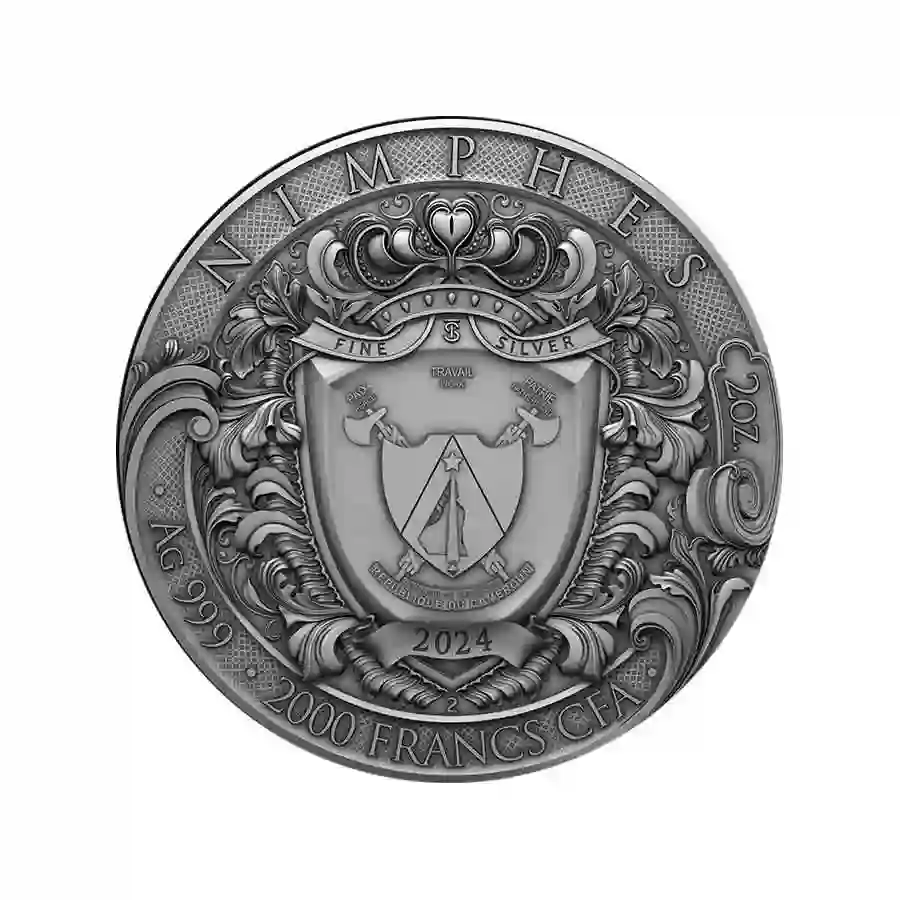 nymphs_obv 2024 Nymphs High Relief Antique Finish Silver Coin