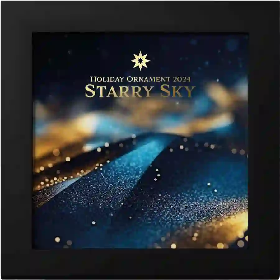 30680-Holiday-Ornament-Starry-Sky-Gilded_x 2024 Starry Sky Ornament 24K Gilded Silver Coin
