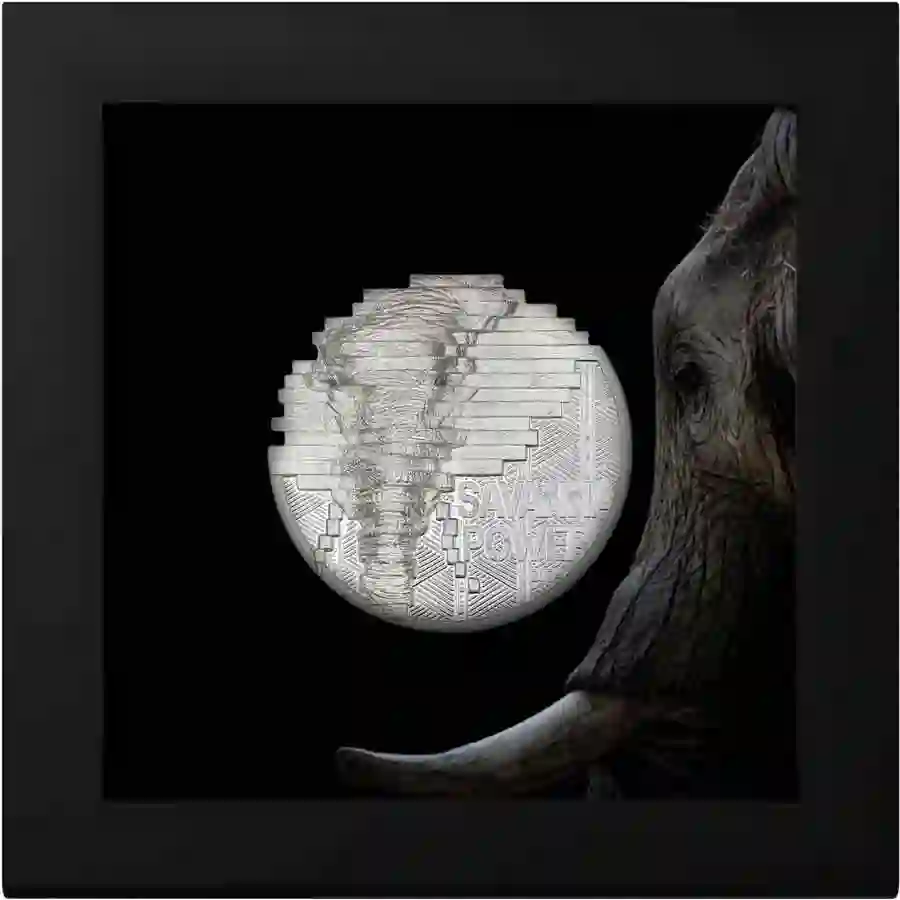 30749-Reconstruction-Elephant_x 2024 Reconstruction Elephant Ultra High Relief Silver Proof Coin
