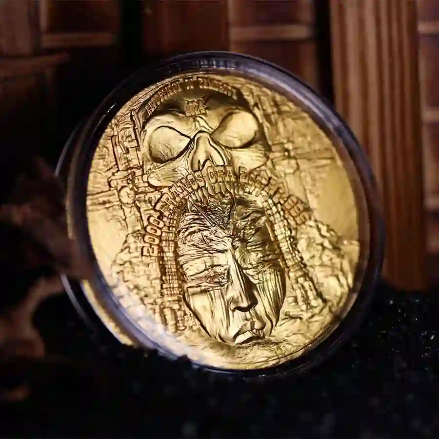 Mood-Shot-Gold-Gilded-Behemoth-Cameroun-(2) Behemoth High Relief 24K Gilded Silver Coin