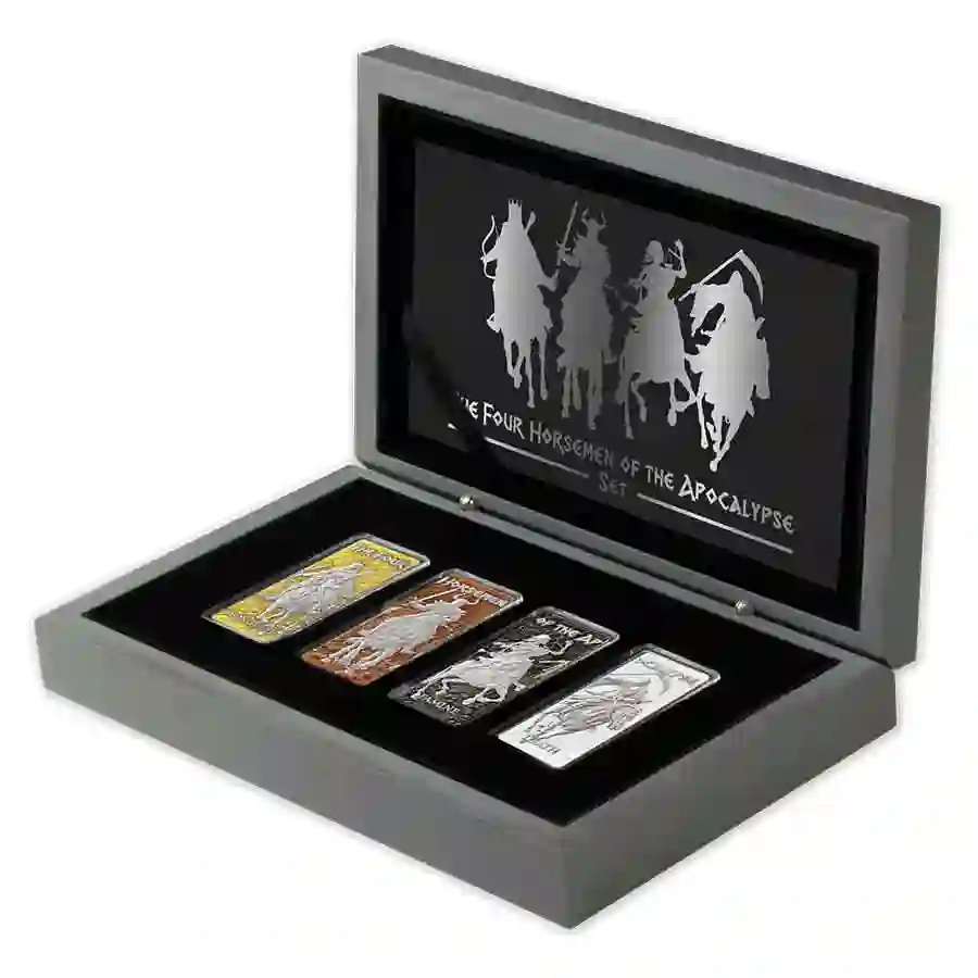 horsemen-set 2024 Barbados Four Horsemen Color Silver Coin Collection