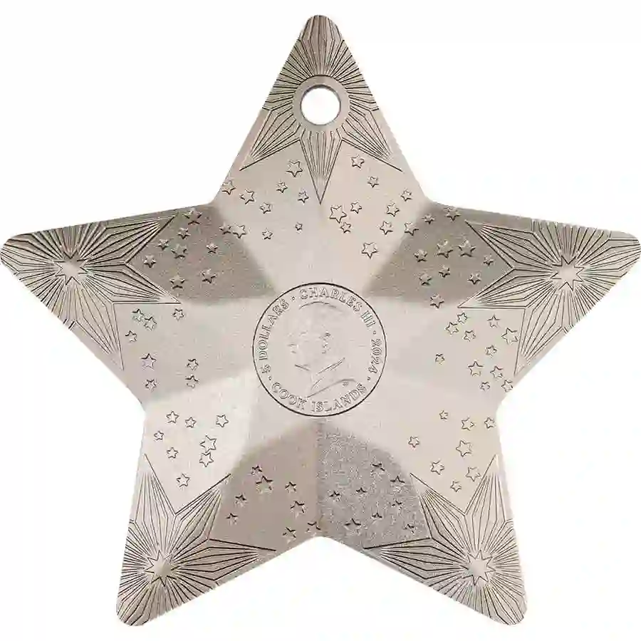 star-silver-obv 2024 Starry Sky Tree Ornament Silk Finish Silver Coin