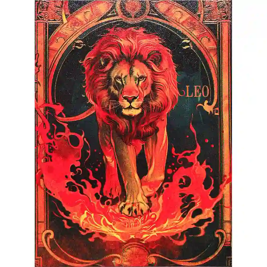 Leo 2025 Cameroon 1/2 Ounce Zodiac Series Leo Colored BU Silver Coin