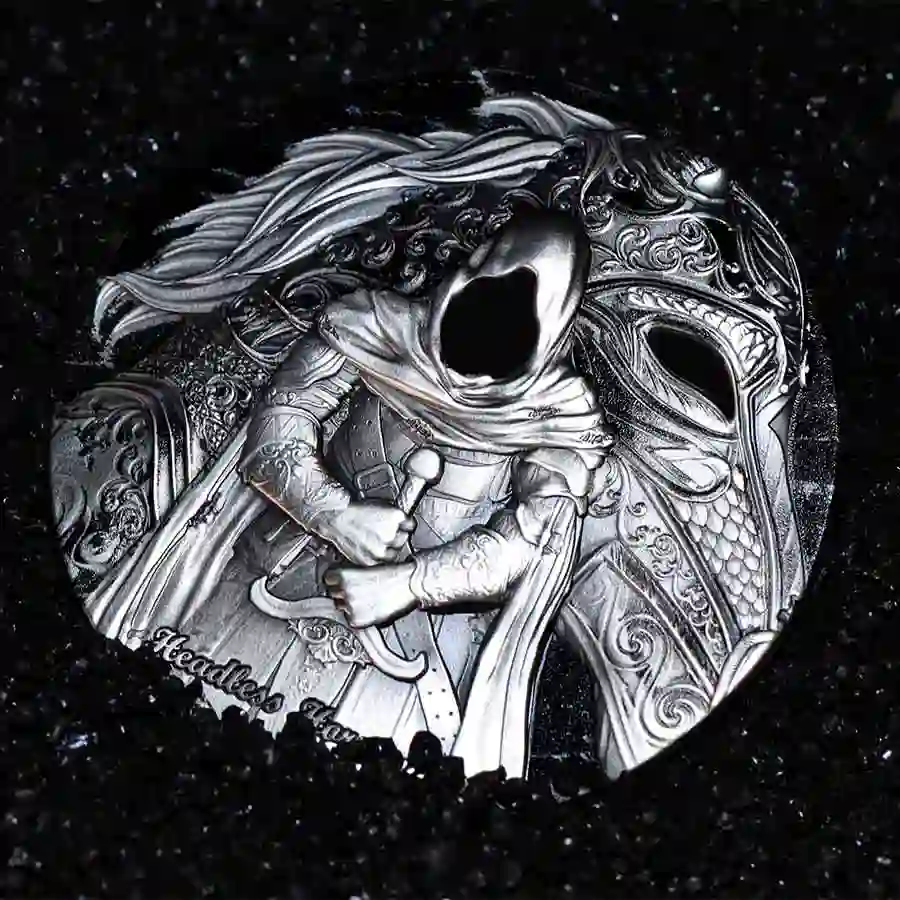 Mood-Shot-Headless-Horsemen-(8) 2025 Headless Horsemen High Relief Color Antique Finish Silver Coin