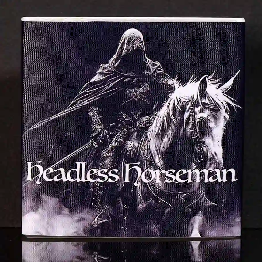 Packaging-Headless-Horsemen--(1) Headless Horsemen High Relief Color Antique Finish Silver Coin