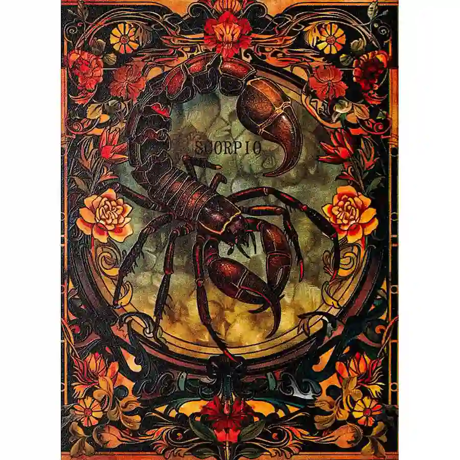 Scorpio 2025 Cameroon 1/2 Ounce Zodiac Series Scorpio Colored BU Silver Coin