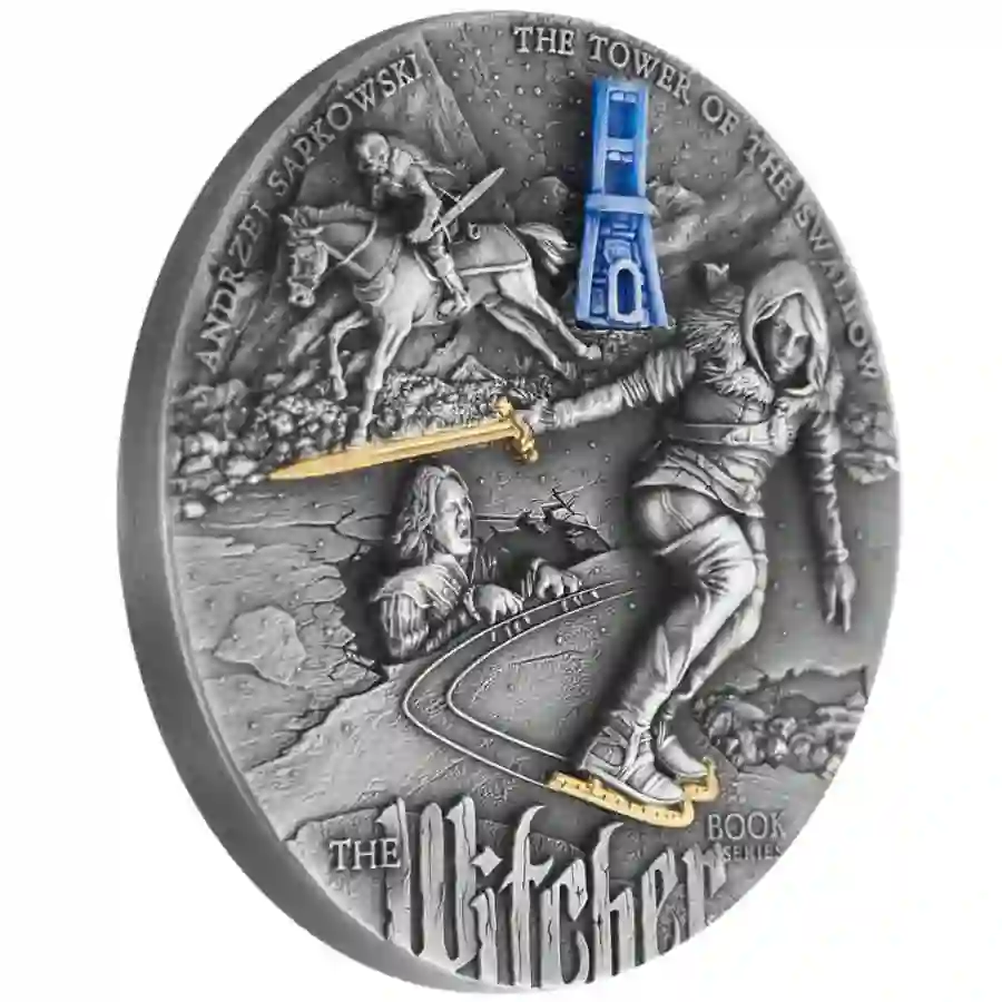 iso 2024 Tower of the Swallow High Relief Gilded Silver Coin