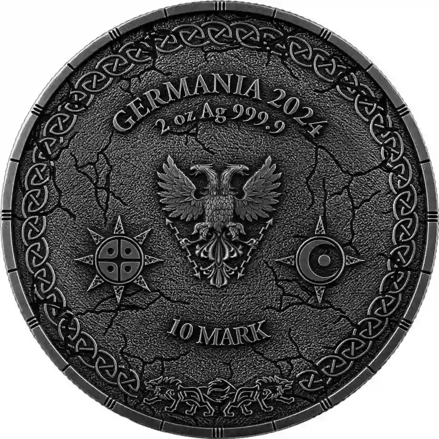 obv-uv Ragnarok Skoll & Hati UHR Silver Coin