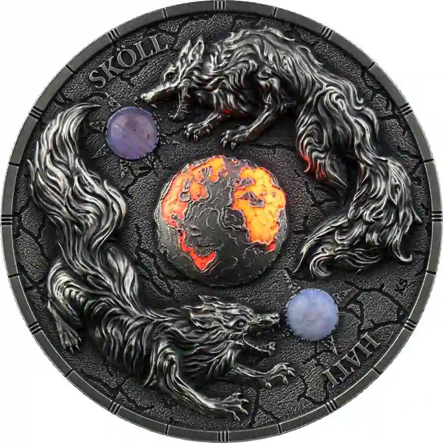 rev-uv 2024 Germania Ragnarok Skoll & Hati UV Color Silver Round