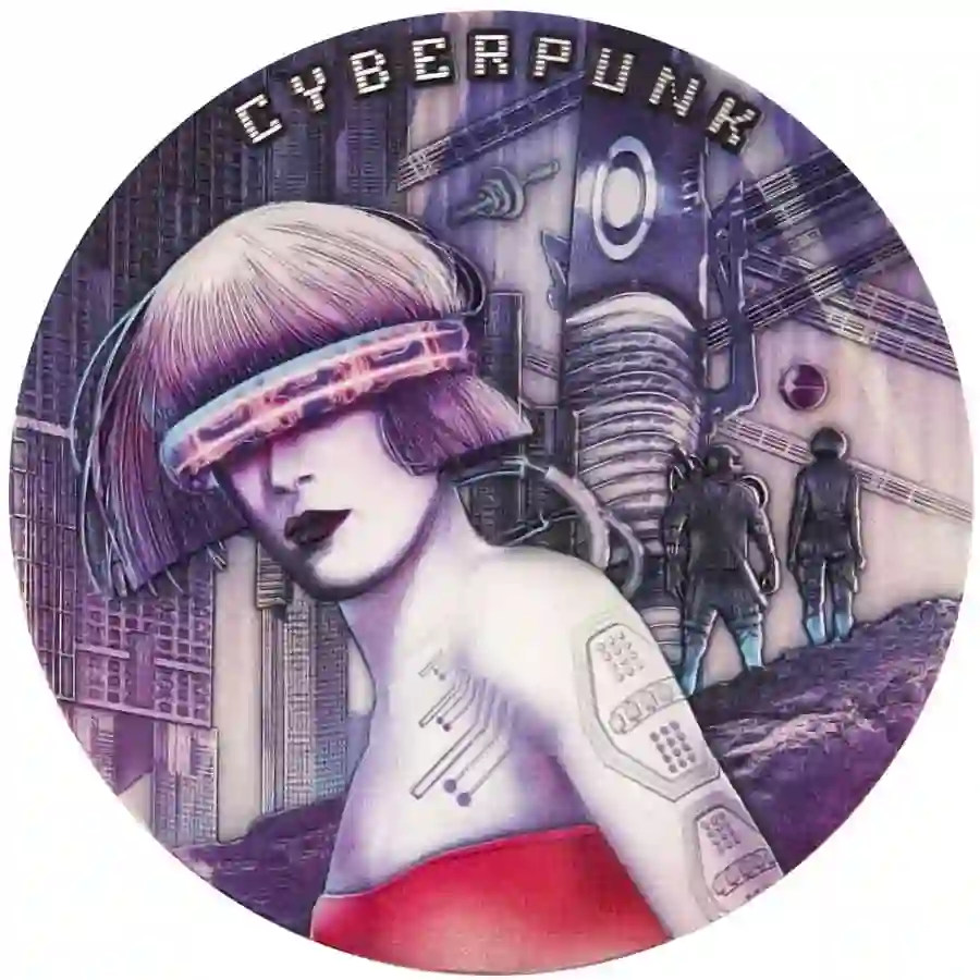 MG_76_CYBERPUNK_001 2024 Niue 200 Gram Punk Universe Cyberpunk UV Color High Relief Silver Coin
