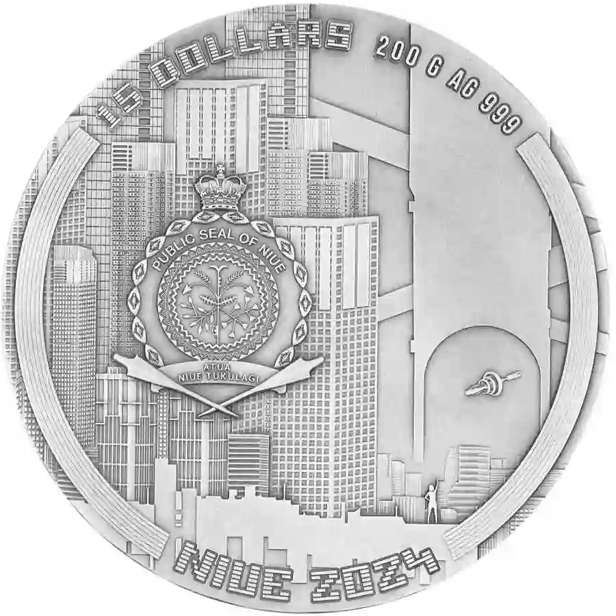 MG_76_CYBERPUNK_005 2024 Niue Punk Universe Cyberpunk UV Color High Relief Silver Coin