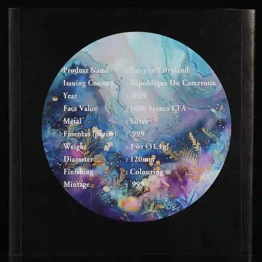 2025 Cameroon 1 Ounce Fairy in Fairyland Colored Silver Coin