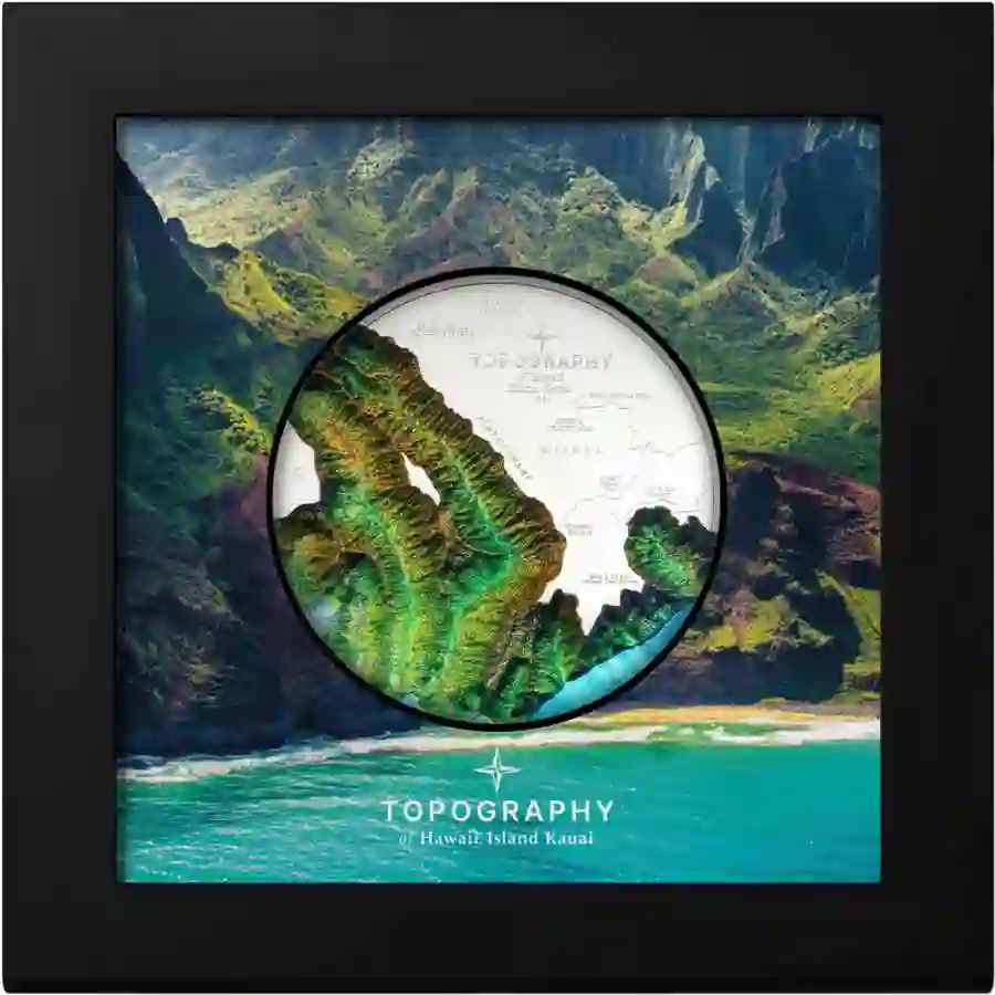 30809_Topography---Hawaii_x 2024 Topography Hawaii Ultra High Relief Silver Coin