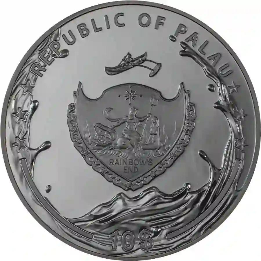 30811_Goddess-of-Water_o 2024 Palau Goddess of Water High Relief Black Proof Silver Coin