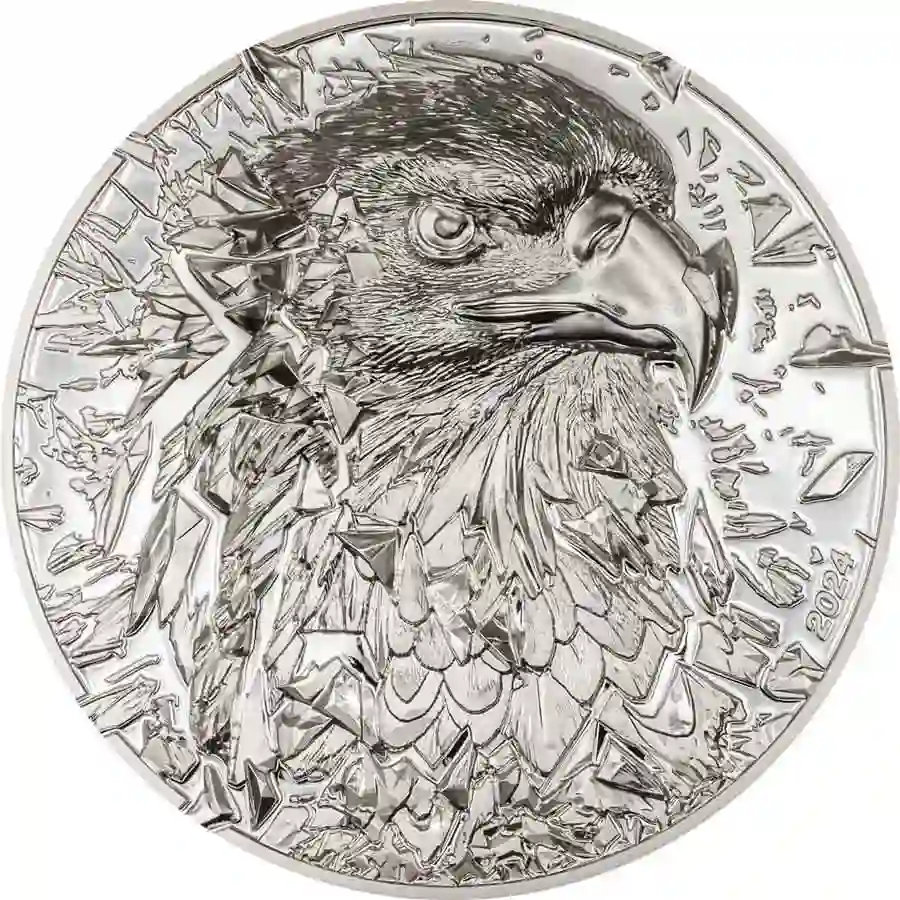 30830_Silver-Burst---Bald-Eagle_r 2024 Cook Islands 3 Ounce Silver Burst Bald Eagle UHR Silver Proof Coin