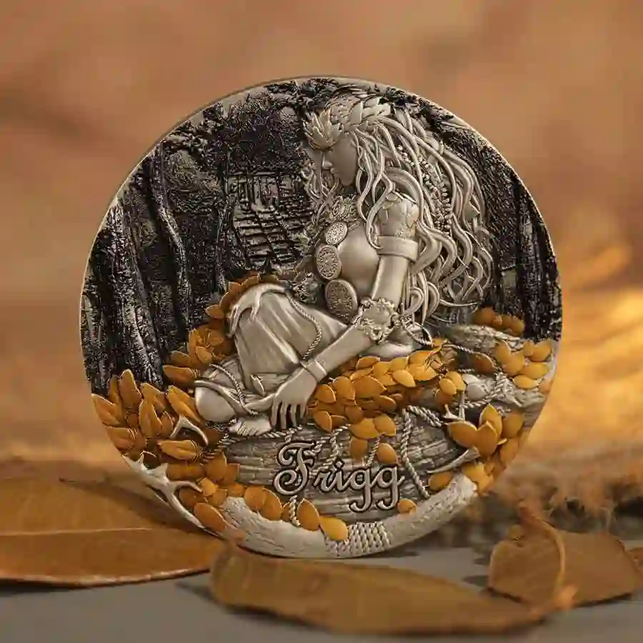 MOOD 2025 Cameroon Norse Blessing Frigg High Relief Color Silver Coin
