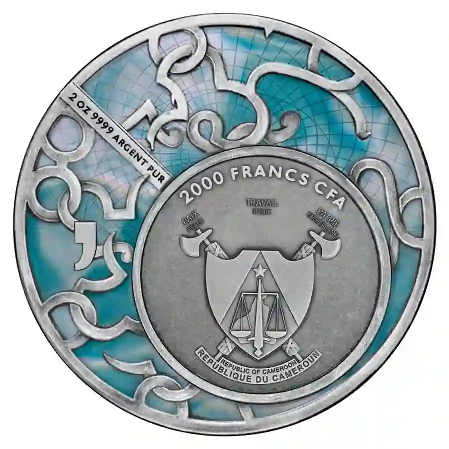 2024 銀貨 2オンス アフロディーテの誕生 新品未使用 カメルーン 2024 Cameroon 2 Ounce Birth of Aphrodite Silver Proof Coin