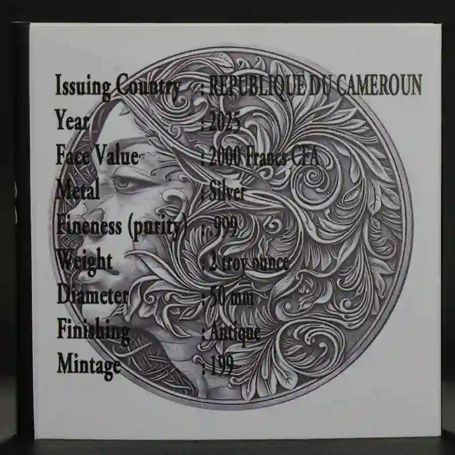 box-back 2025 Frigg High Relief Color Silver Coin