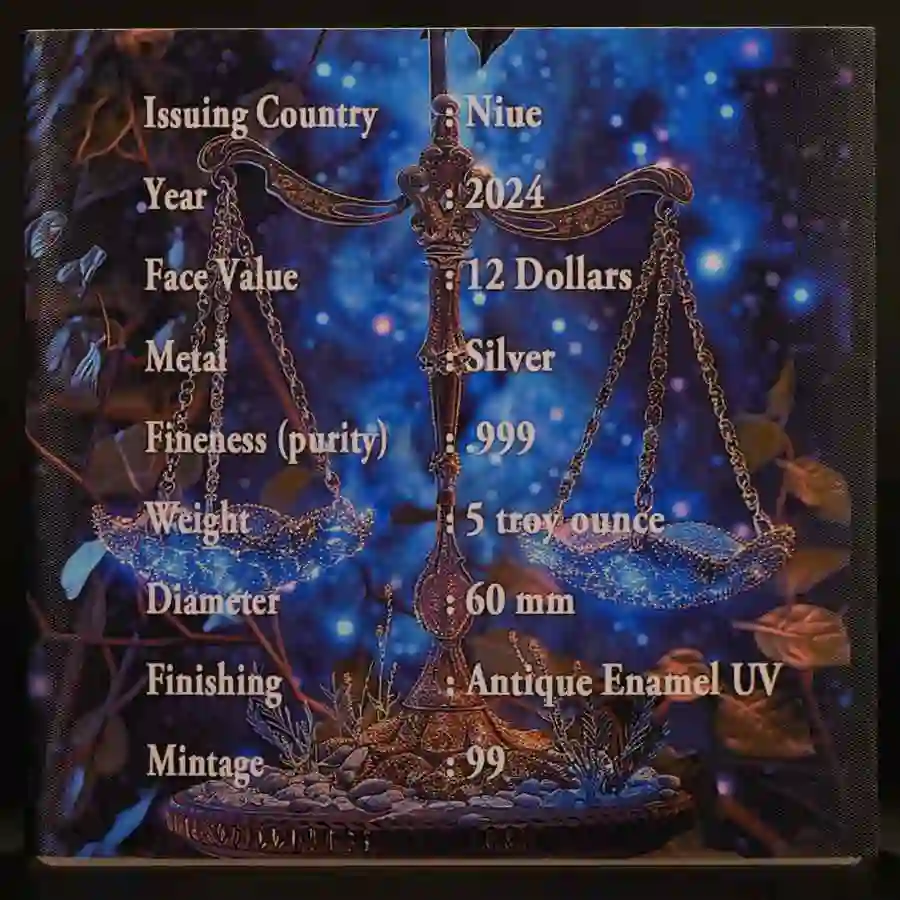 box-back 2024 Libra UV Color Silver Coin