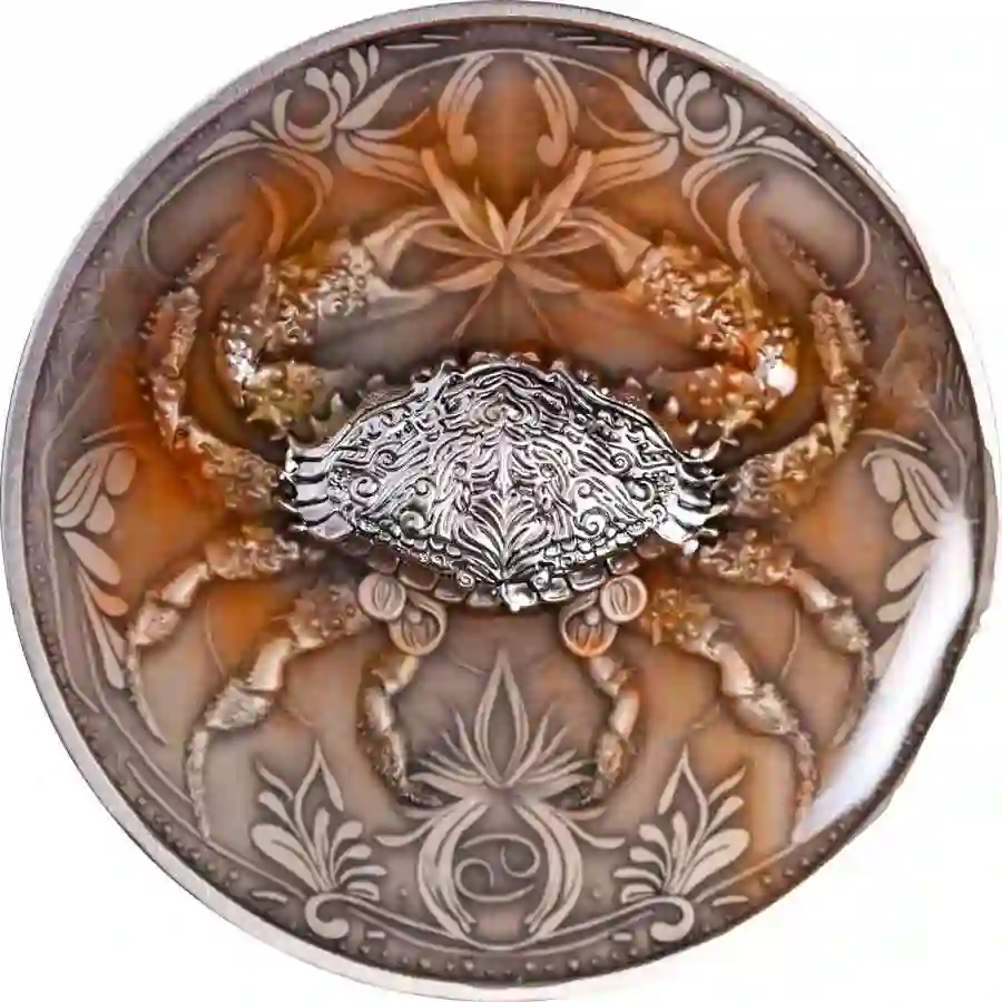 cancer-rev 2024 Niue 5 Ounce Cancer UV Color High Relief Antique Finish Silver Coin