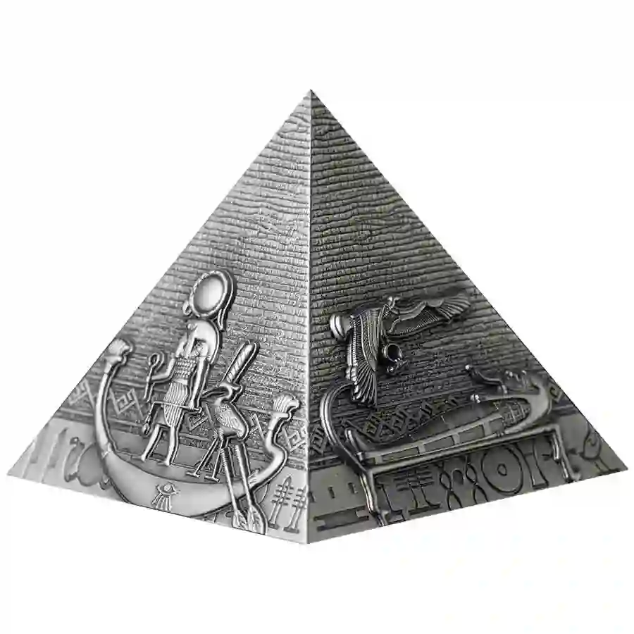 希少 THE GREAT PYRAMIDS OF GIZA 記念コインセット Buy 2024 Djibouti Silver Pyramids of Giza 3-Coin Set (Box +