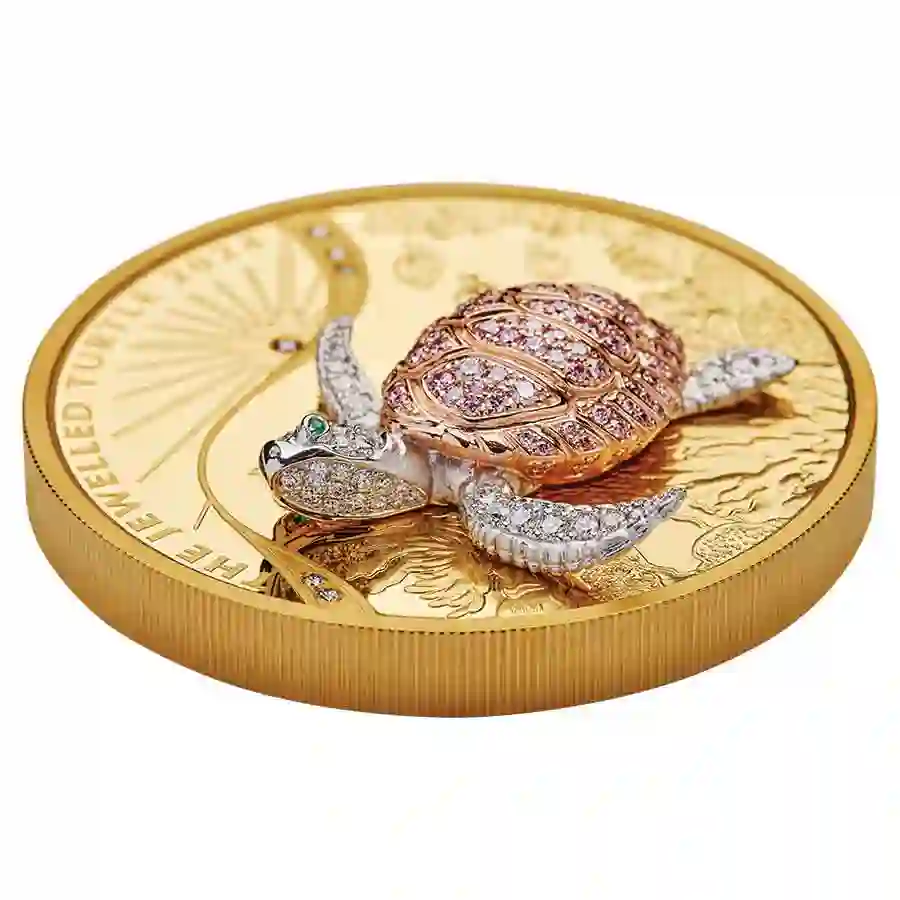 turtle-iso-2 Jewelled Turtle Gold Proof Coin