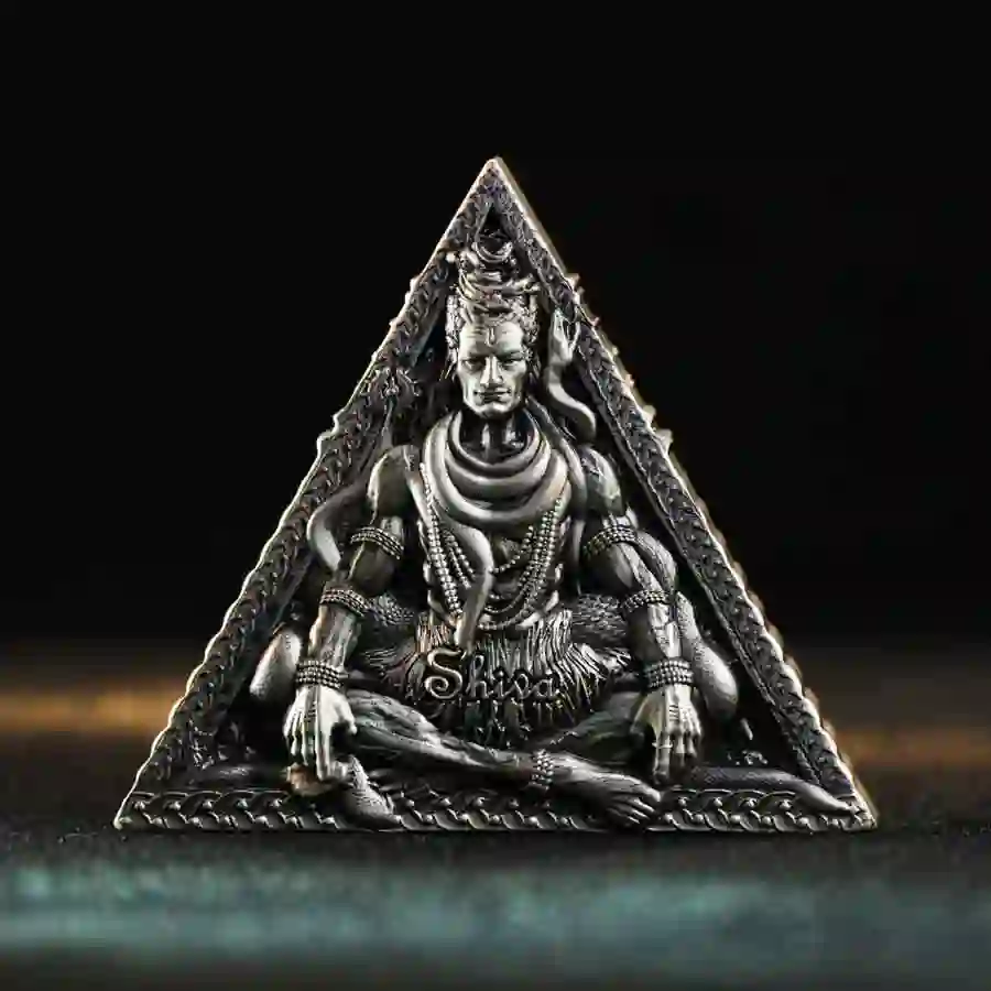 ant-mood 2025 Cameroon Shiva High Relief Antique Finish Silver Coin