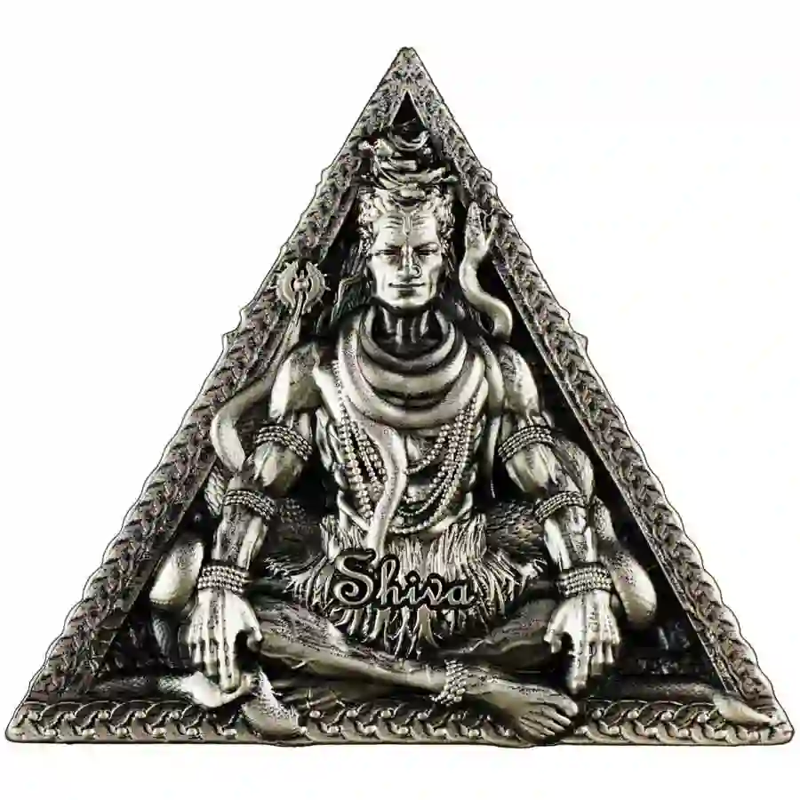 ant-rev 2025 Cameroon 3 Ounce Shiva High Relief Antique Finish Silver Coin