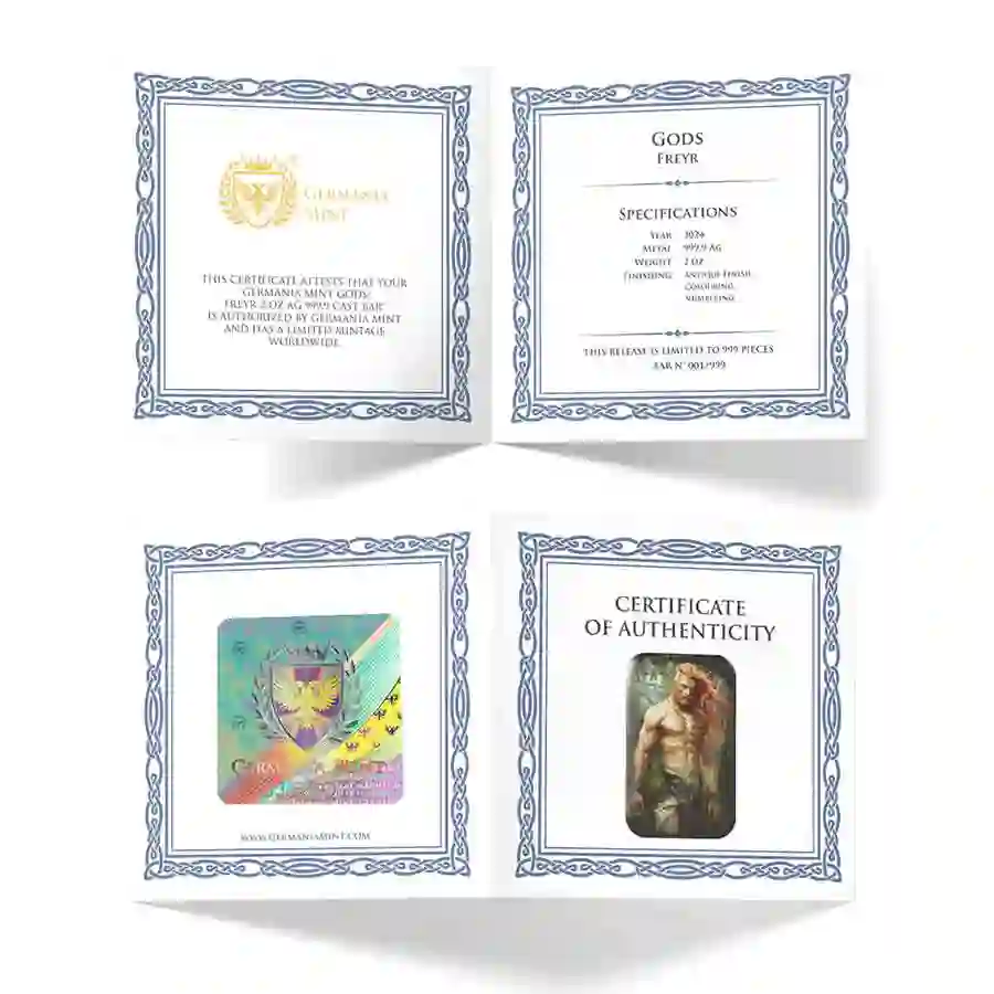 freyr-cert Germania Freyr Colored Silver Cast Bar