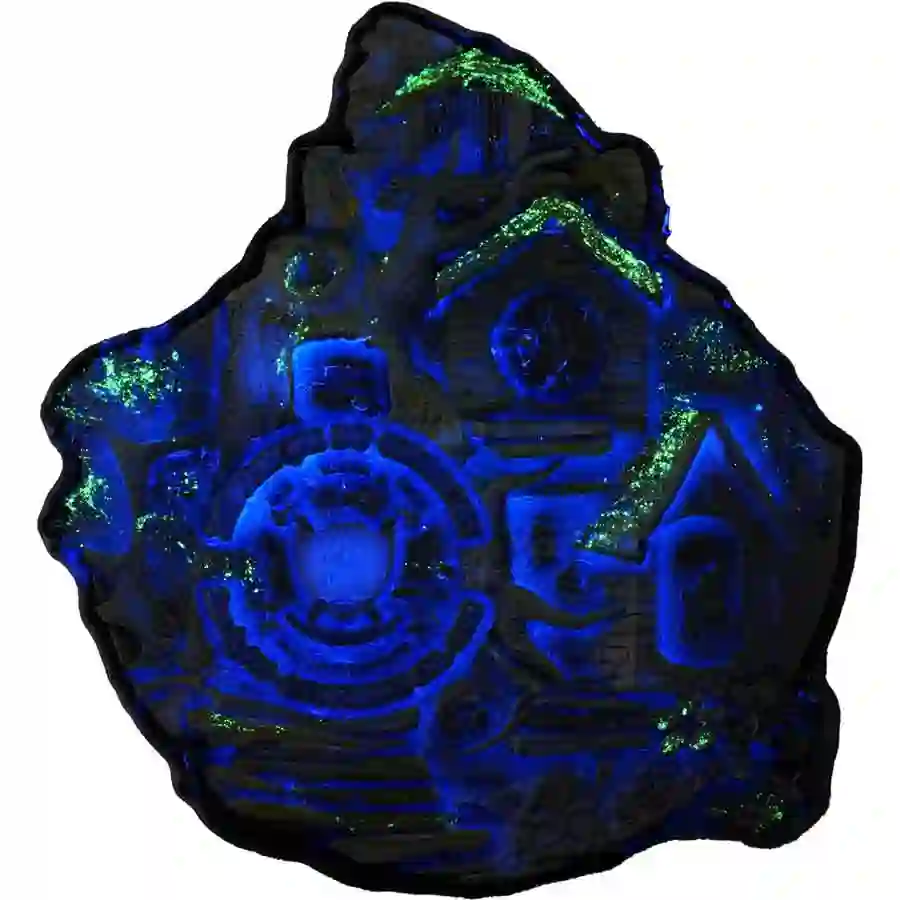 obv-uv 2025 Cameroon Dwarf UV Color Antique Finish High Relief Silver Coin