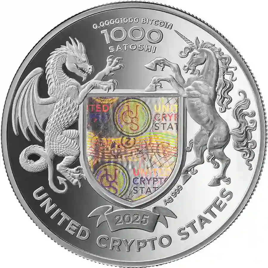 2025 UCS 1 oz American Buffalo 1,000 Satoshi Bitcoin Silver Coin