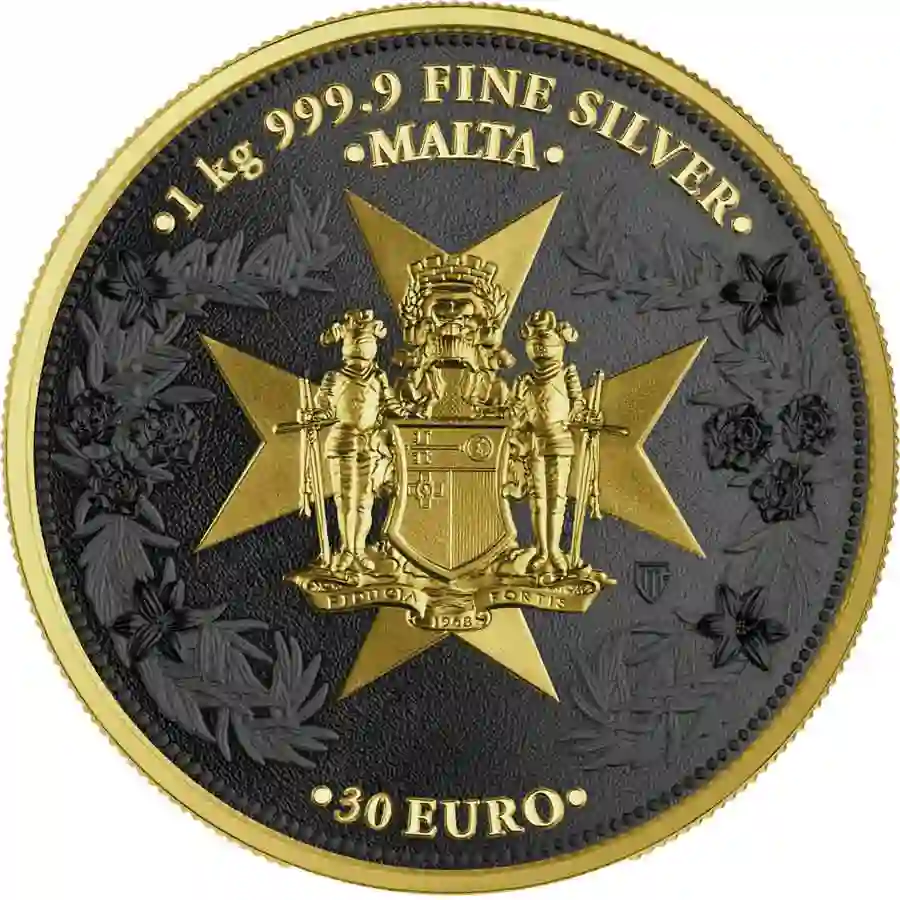 1-kg-obv 2024 Malta 1 Kilo Golden Eagle 24K & Black Ruthenium HR Silver Coin