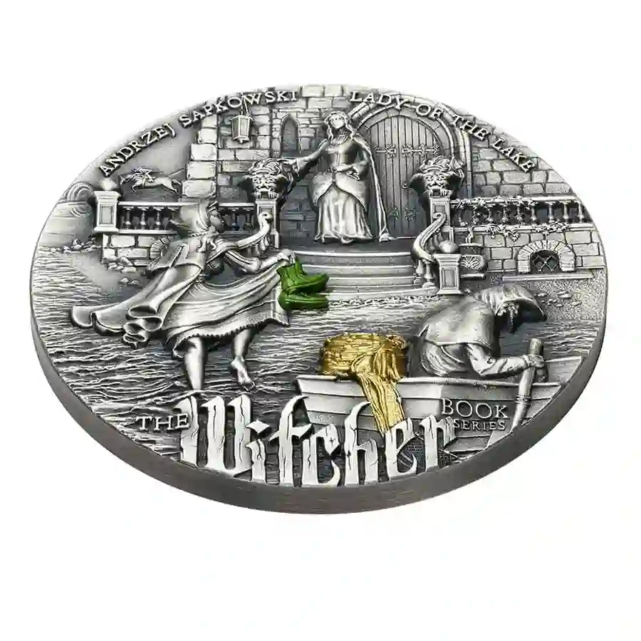 iso 2024 Lady of the Lake The Witcher High Relief Gilded Silver Coin