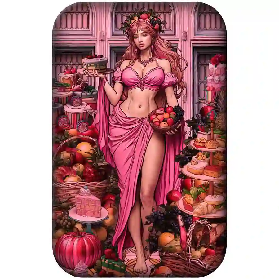 gluttony-rev 2024 Asturmint 2 Ounce Seven Deadly Sins Gluttony Color Cast Silver Bar