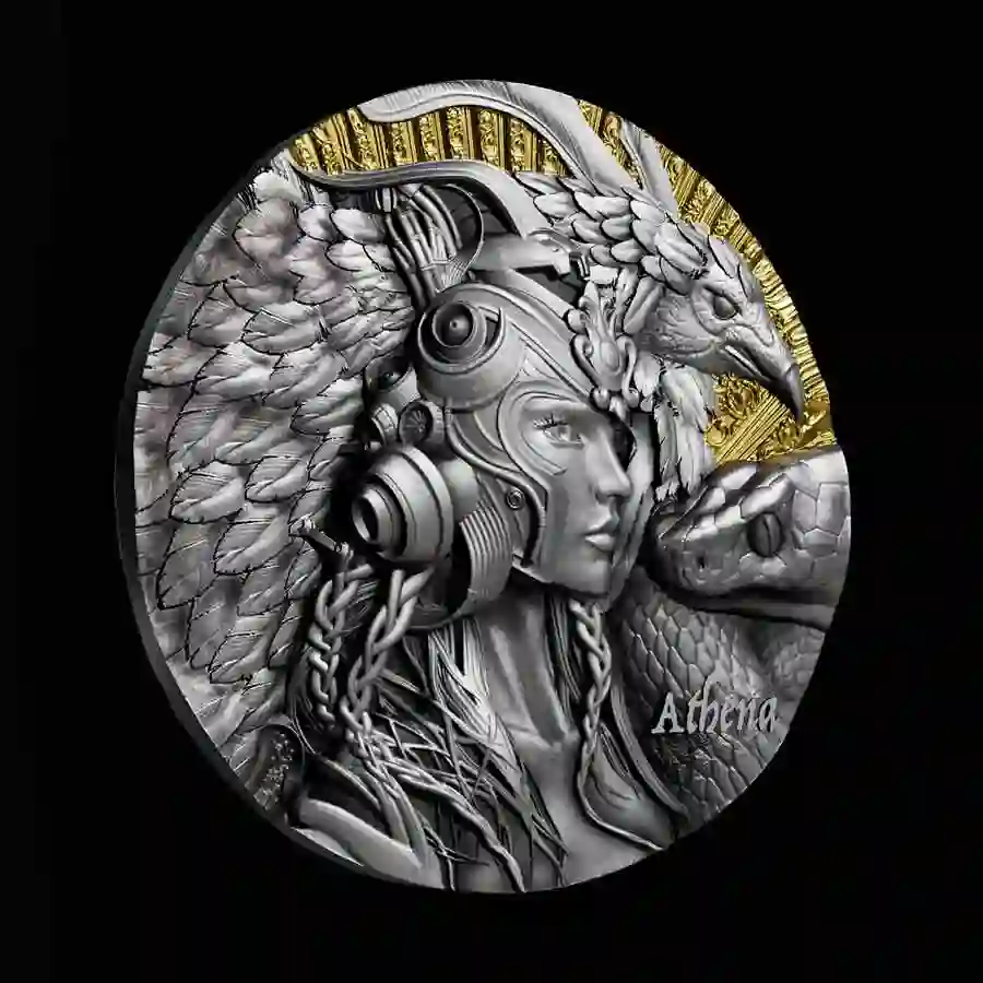 2025 Cameroon 2 Ounce Athena UV Color High Relief Silver Coin