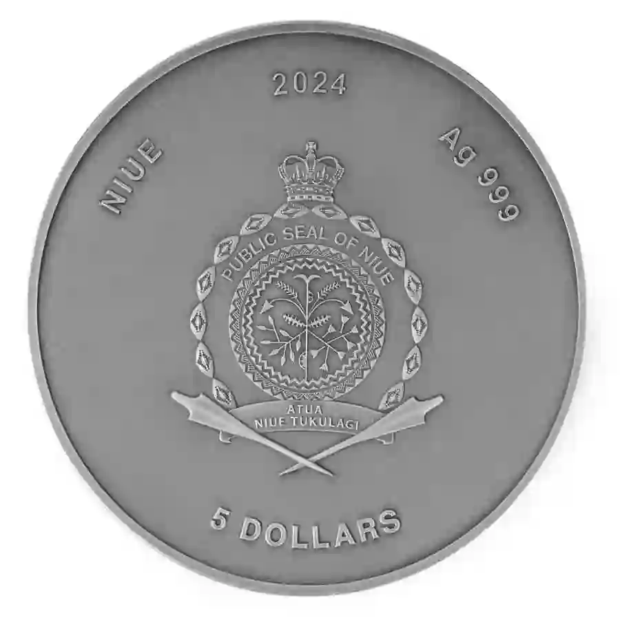 obv 2024 Niue 2 oz Harry Potter Chamber of Secrets High Relief Silver Coin