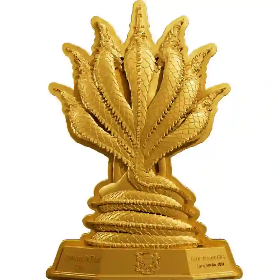 Sat-obv 2024 1 oz 7 Days of Buddha Saturday 24K Gilded Silver Coin