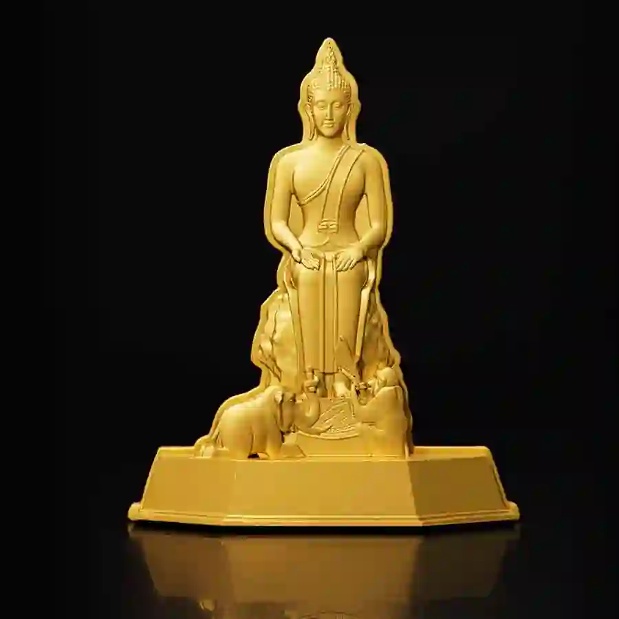 Wed-mood 7 Days Buddha Wednesday 24K Gilded Silver Coin