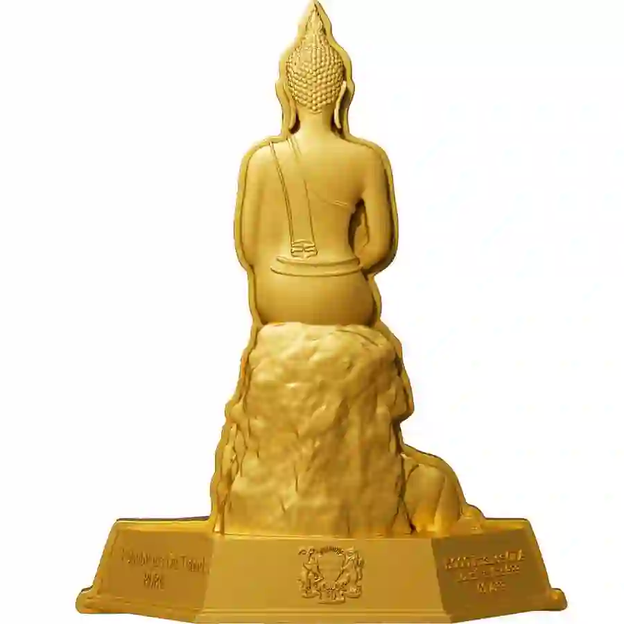 Wed-obv 2024 1 oz 7 Days Buddha Wednesday 24K Gilded Silver Coin