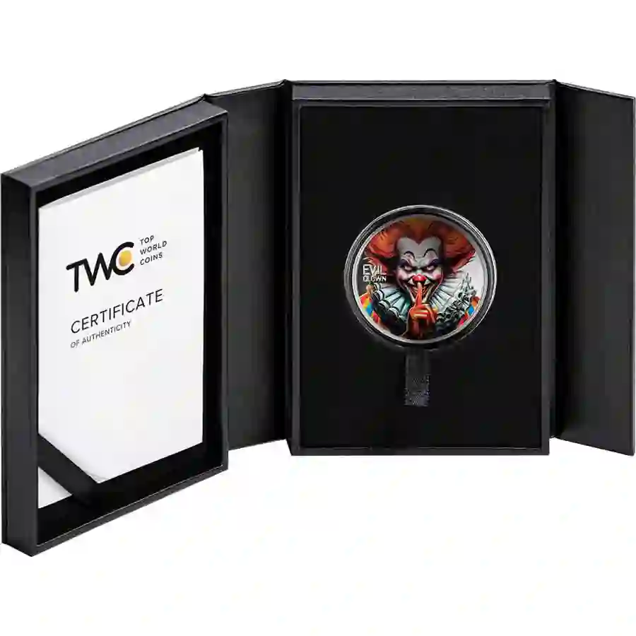 clown-set 2025 Urban Legends Evil Clown Colored Silver Proof Coin