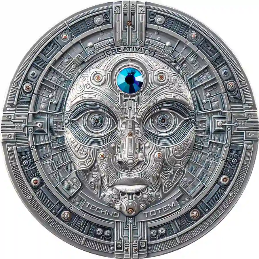 creator-rev 2025 UCS 2 Ounce The Creator 1,000 Satoshi Bitcoin HR Silver Coin