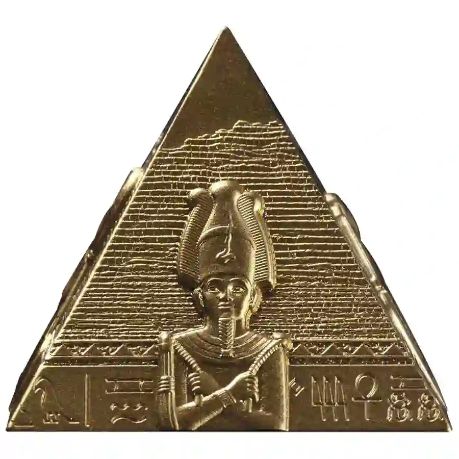 2025 Djibouti 3-Coin Pyramids of Giza 24K Plated Silver Coins
