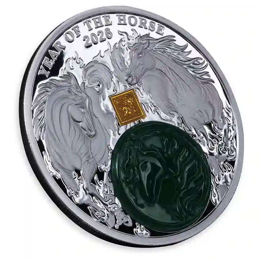 horse-jade-iso 2026 Year of the Horse Jade Inlay Silver Proof Coin