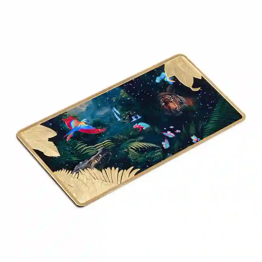 2025 Burundi 3 oz Jungle at Night UV Color Proof-like Silver