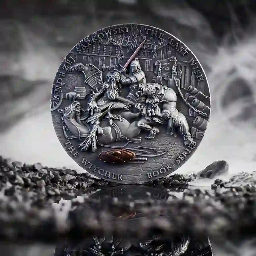 mood Niue Witcher The Last Wish High Relief UV Color Silver Coin