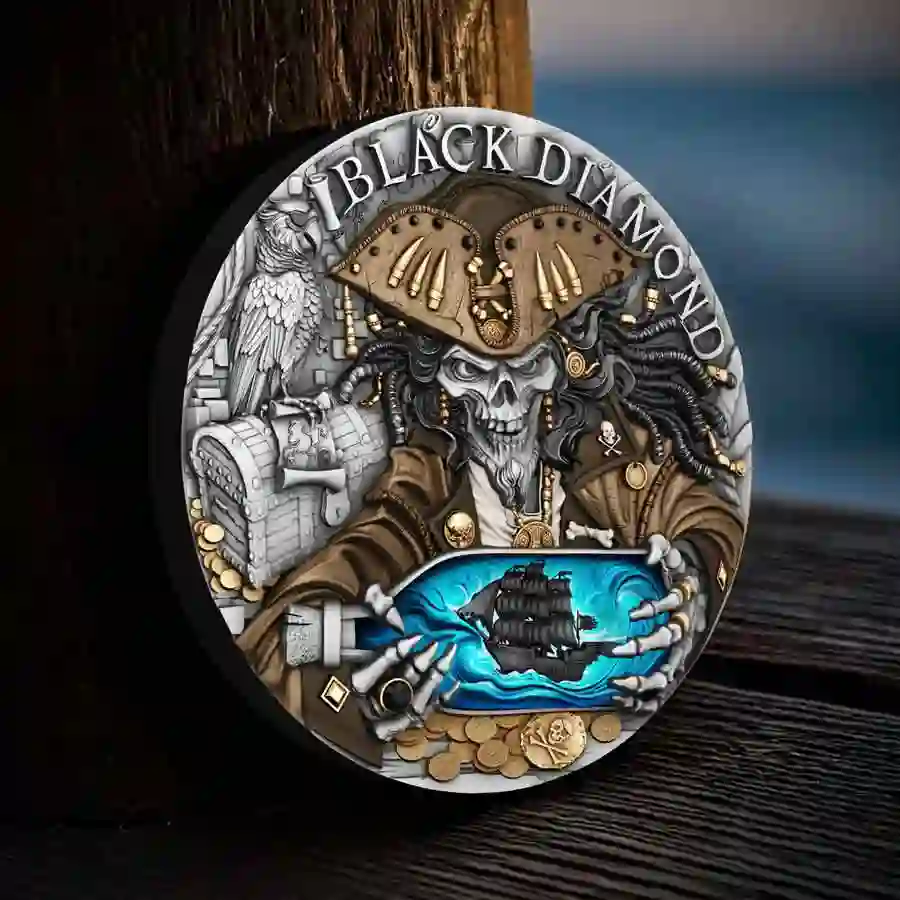 mood 2025 Black Diamond UV Color High Relief Silver Coin