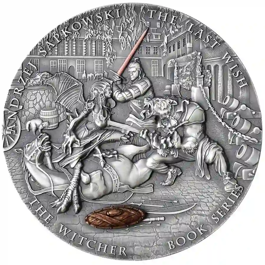 rev 2025 Niue 200 Gram Witcher The Last Wish High Relief UV Color Silver Coin
