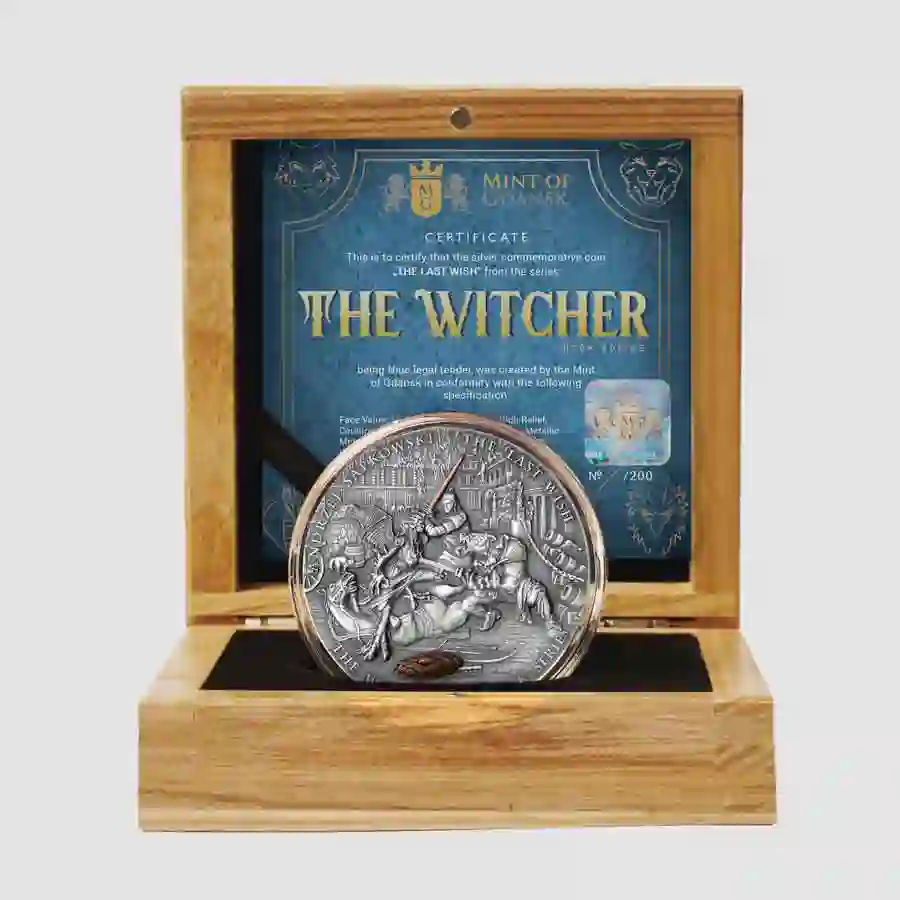 set 2025 The Witcher Last Wish High Relief UV Color Silver Coin