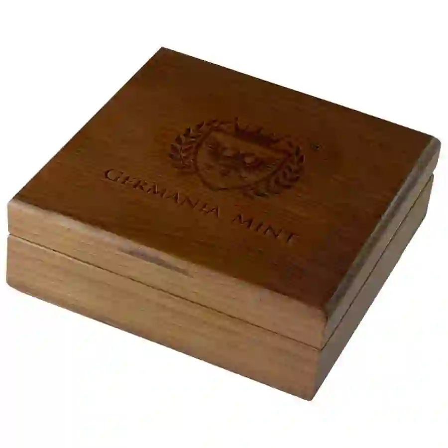 1-oz-kg-box 2025 Lady Germania 1 kg Silver Round